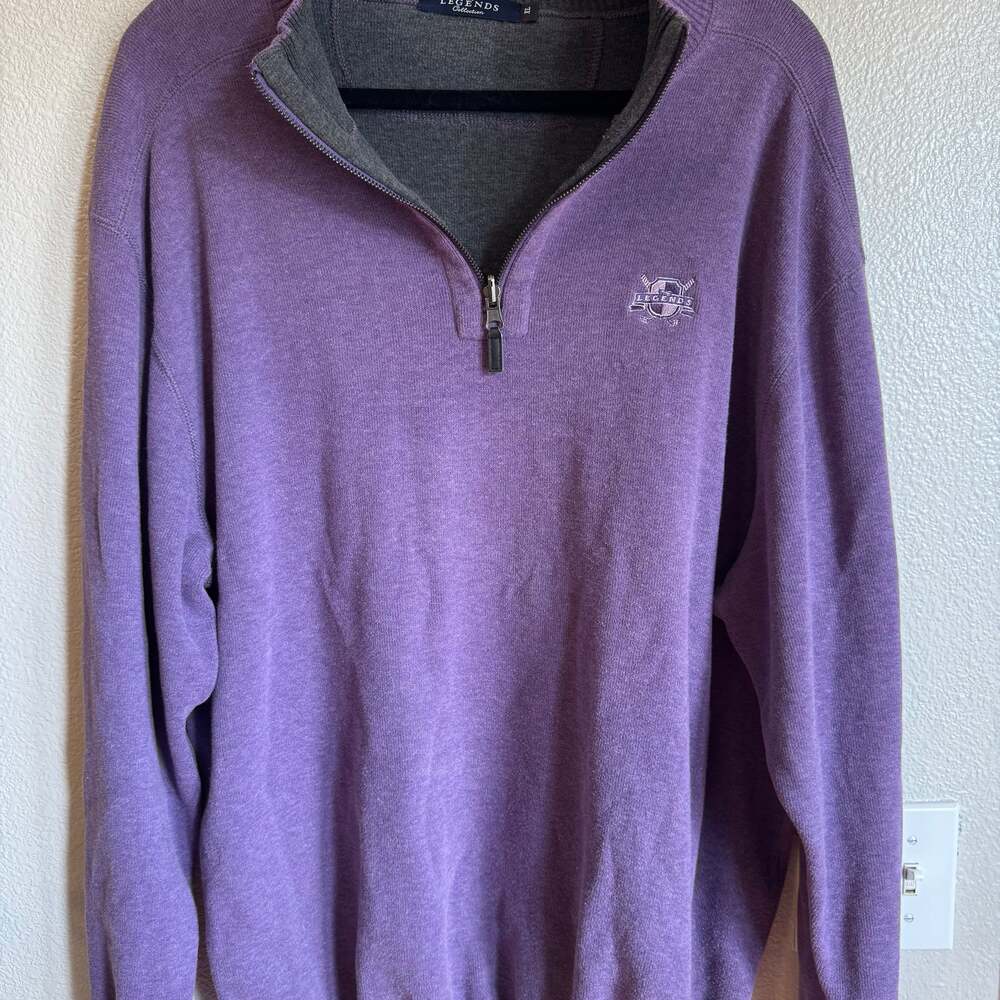 Legends Highland Quarter Zip Purple Pullover XL